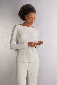Comfort Chic Bateau Neck Long Sleeve Modal Top