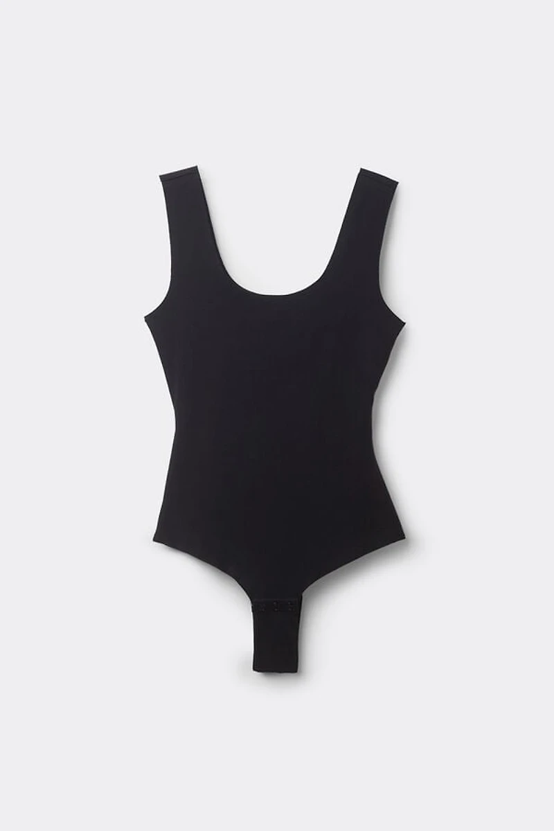 Raw Edge Cotton Bodysuit