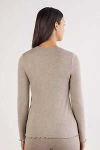 Luxyury Softness Long Sleeve Modal Top with Cashmere