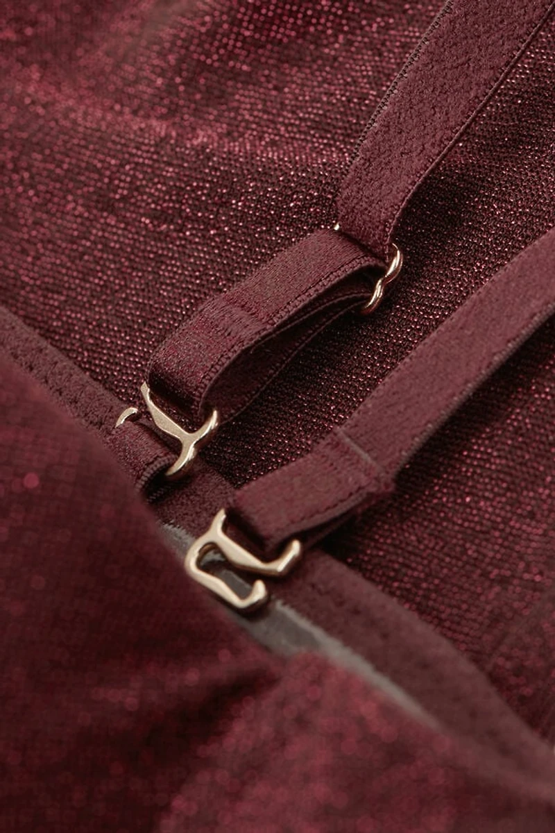 Shimmering Passion Giada Lamé Bodysuit