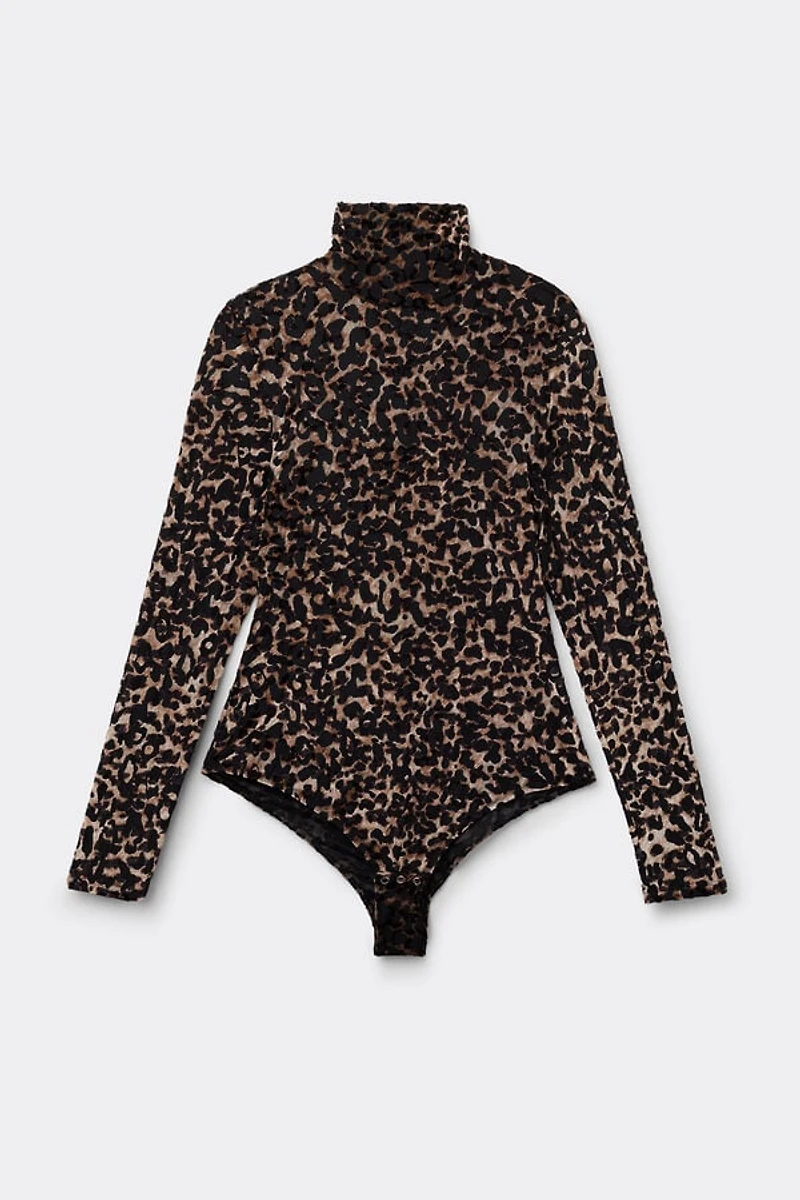 A Moment of Glamour Long Sleeve Devorè Bodysuit