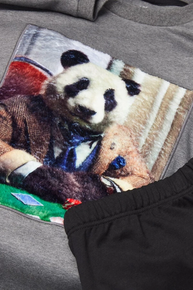 Panda Print Full Length Cotton Pajamas