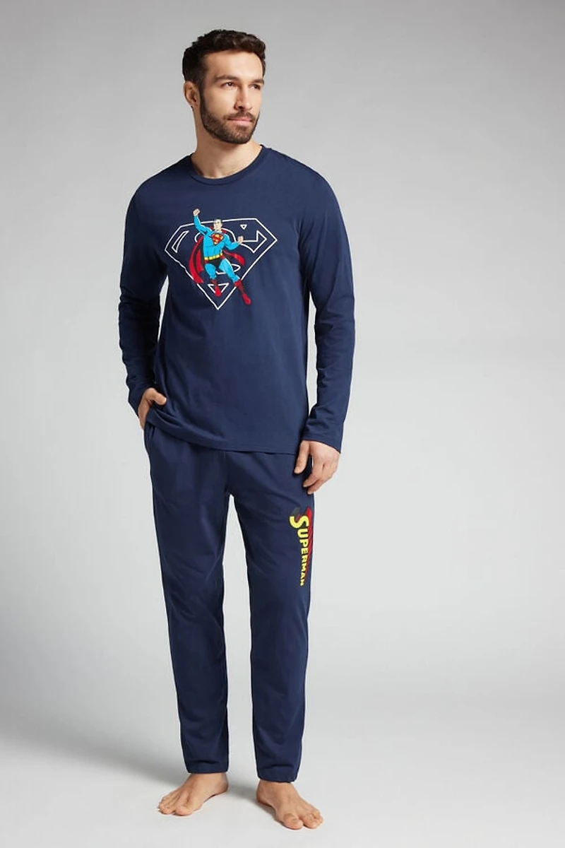DC Comics Superman Full Length Cotton Pajamas