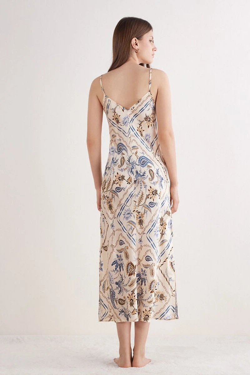 Italian Riviera Long Silk Nightgown