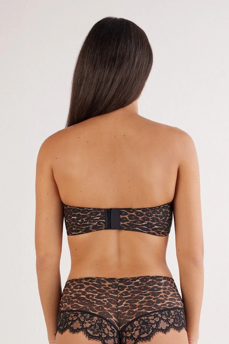 Sensual Attitude Animal Print Bandeau Balconette Bra