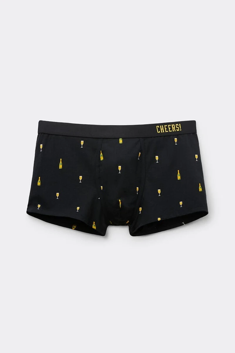 Champagne Bottle Print Superior Cotton Boxers