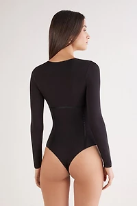 Handcrafted Luxury Fresh Bamboo Long Sleeve Bodysuit