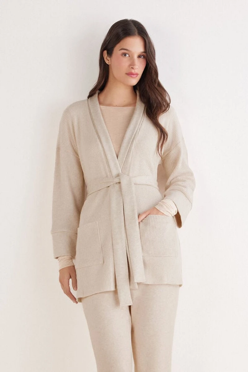 Soft Tricot Long Cardigan