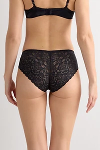 Lace and Silk Bikini Briefs