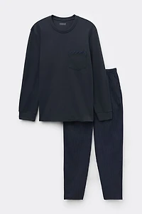 Pinstripe Cotton Full Length Pajamas
