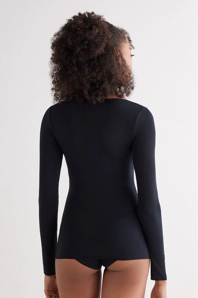 Ultralight Cotton Bateau Neck Top