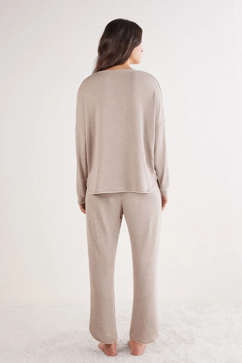 Midnight Spell Full Length Modal Pajamas with Wool