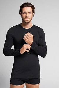 Stretch Superior Cotton Long Sleeve Top