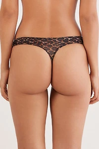 Sensual Attitude Animal Print Thong