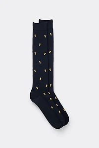 Knee Socks Patterned Cotton