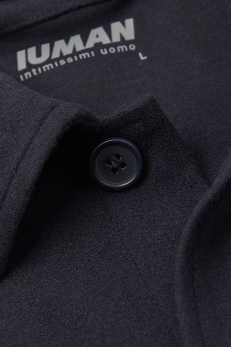 Cloth Fabric Buttoned Overshirt Jacket