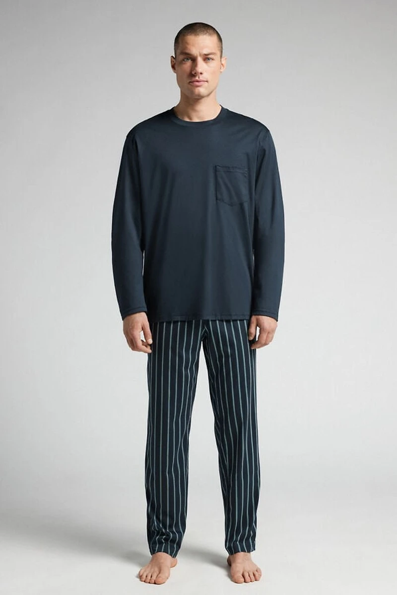 Printed Premium Mercerized Cotton Full Length Pajamas