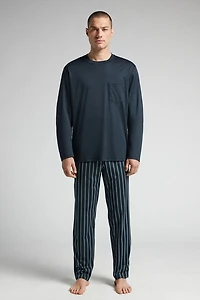 Printed Premium Mercerized Cotton Full Length Pajamas
