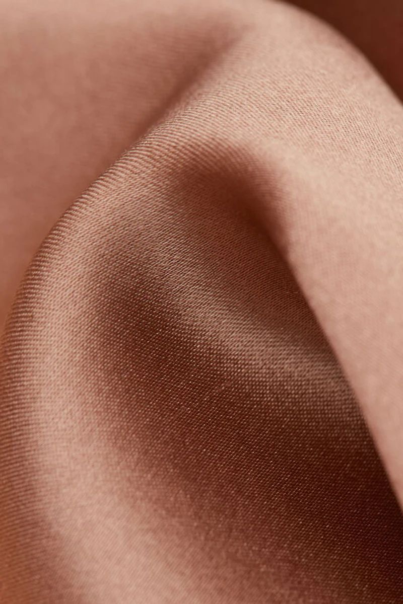 Silk Satin Top with V-neckline