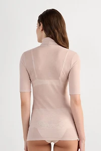 High Collar Top Ultranatural with Cashmere