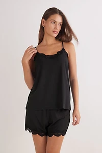 Your Everyday Wear Ribbed Top with Lace