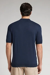 Cotton Short Sleeve Knit Polo Shirt