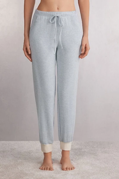 Cold Winter Night Cuffed Pants Modal with Wool