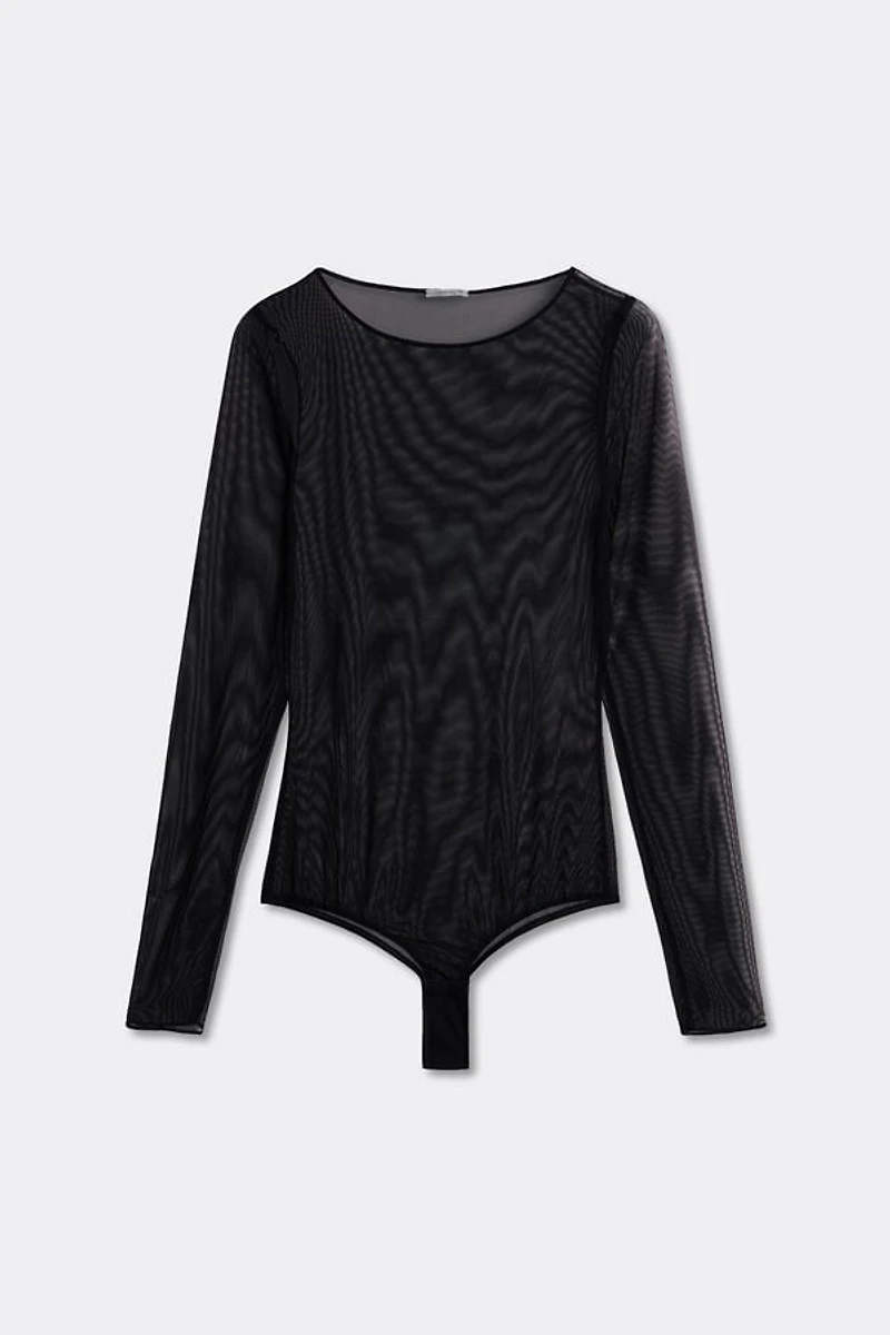 Long Sleeve Bodysuit Tulle