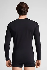 Stretch Superior Cotton Long Sleeve Top