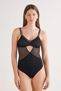 Modern Attitude Tulle Bodysuit