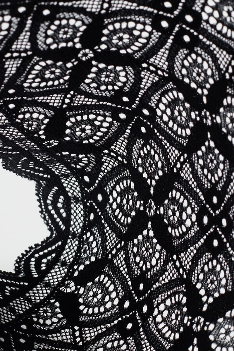 Lace and Silk Bikini Briefs