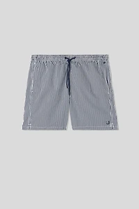 Stripe Print Swim Trunks
