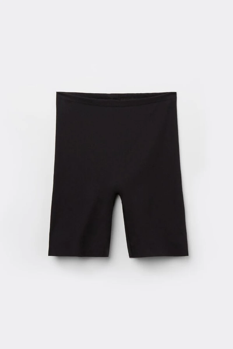 Raw Edge Seamless Cotton Shorts