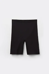 Raw Edge Seamless Cotton Shorts