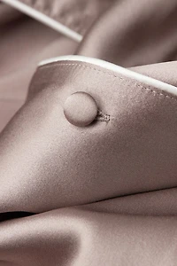 Menswear Cut Short Sleeve Silk Shirt