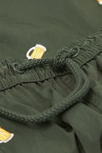 Embroidered Beer Mug Swim Trunks