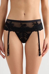 Pretty Flowers Garter Belt