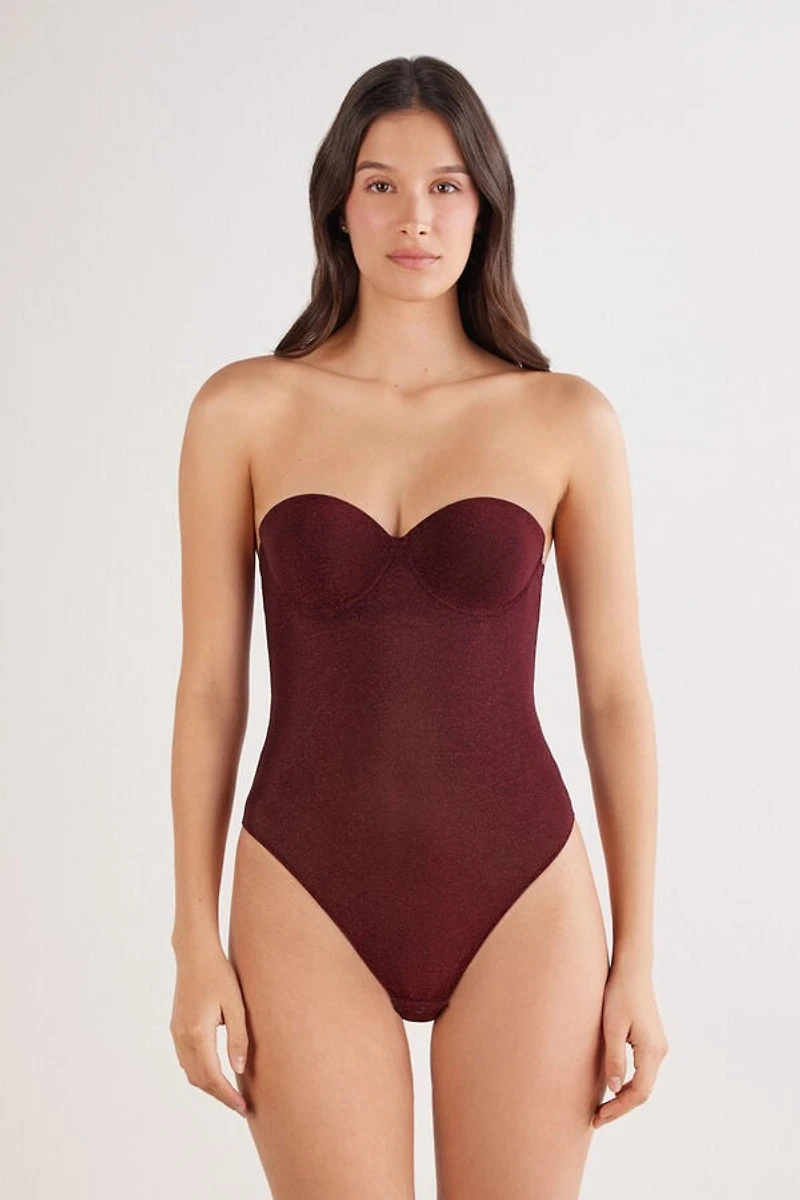 Shimmering Passion Giada Lamé Bodysuit