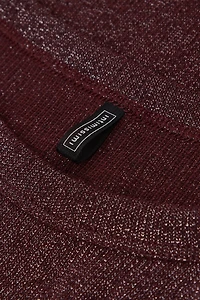 Ribbed Cotton Lamé Tank Top