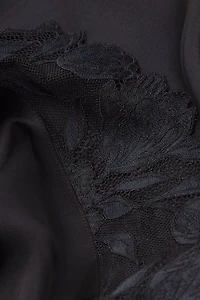 All About Flowers Viscose Satin and Tulle Kimono