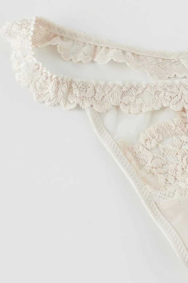 Pretty Flowers Tulle G-String