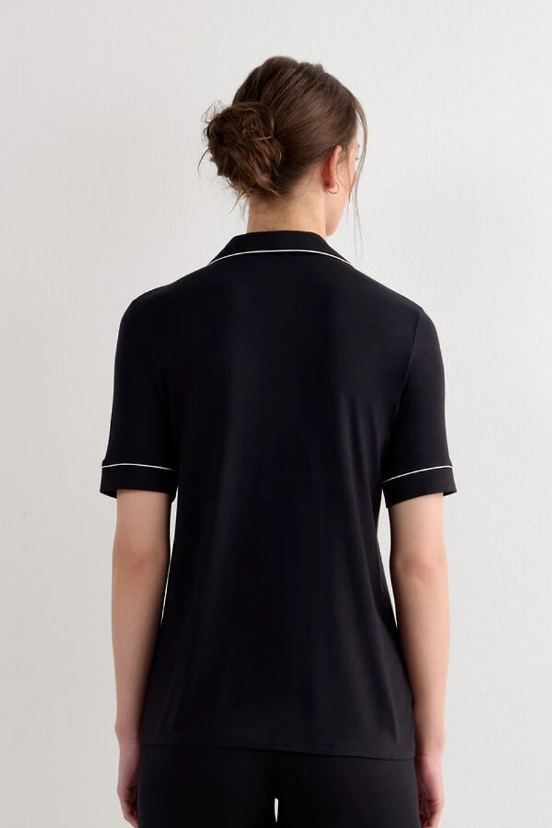 Short Sleeve Button Up Shirt Modal