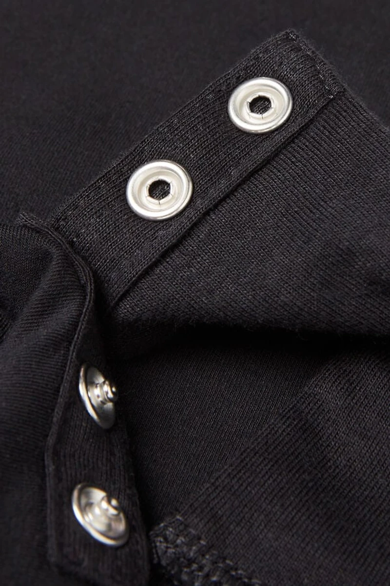 Raw Edge Cotton Bodysuit