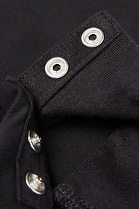 Raw Edge Cotton Bodysuit