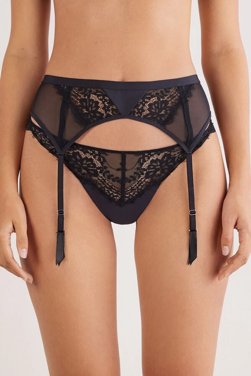 Sheer Glamour Garter Belt