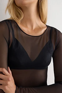 Long Sleeve Bodysuit Tulle