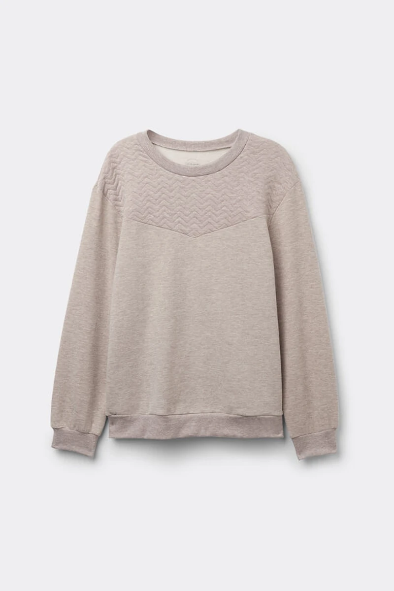 Soft Chevron Long Sleeve Top