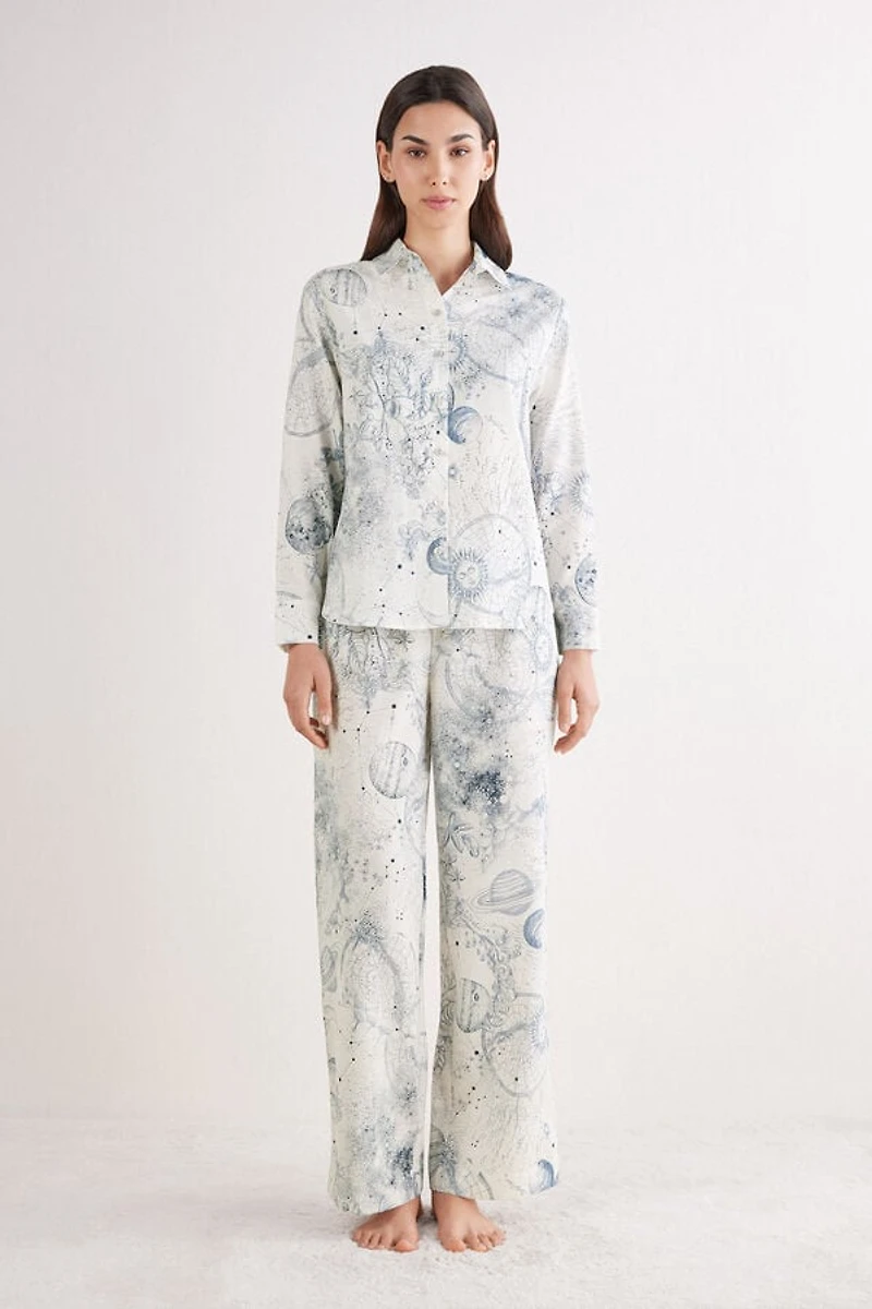 Luxury Dreams Full Length Linen and Cotton Pajamas