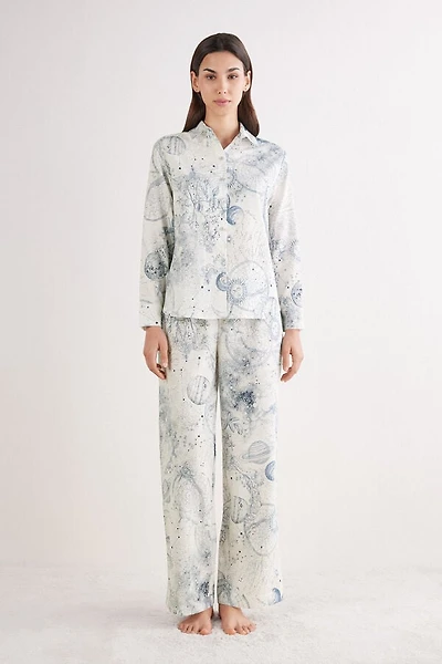 Luxury Dreams Full Length Linen and Cotton Pajamas