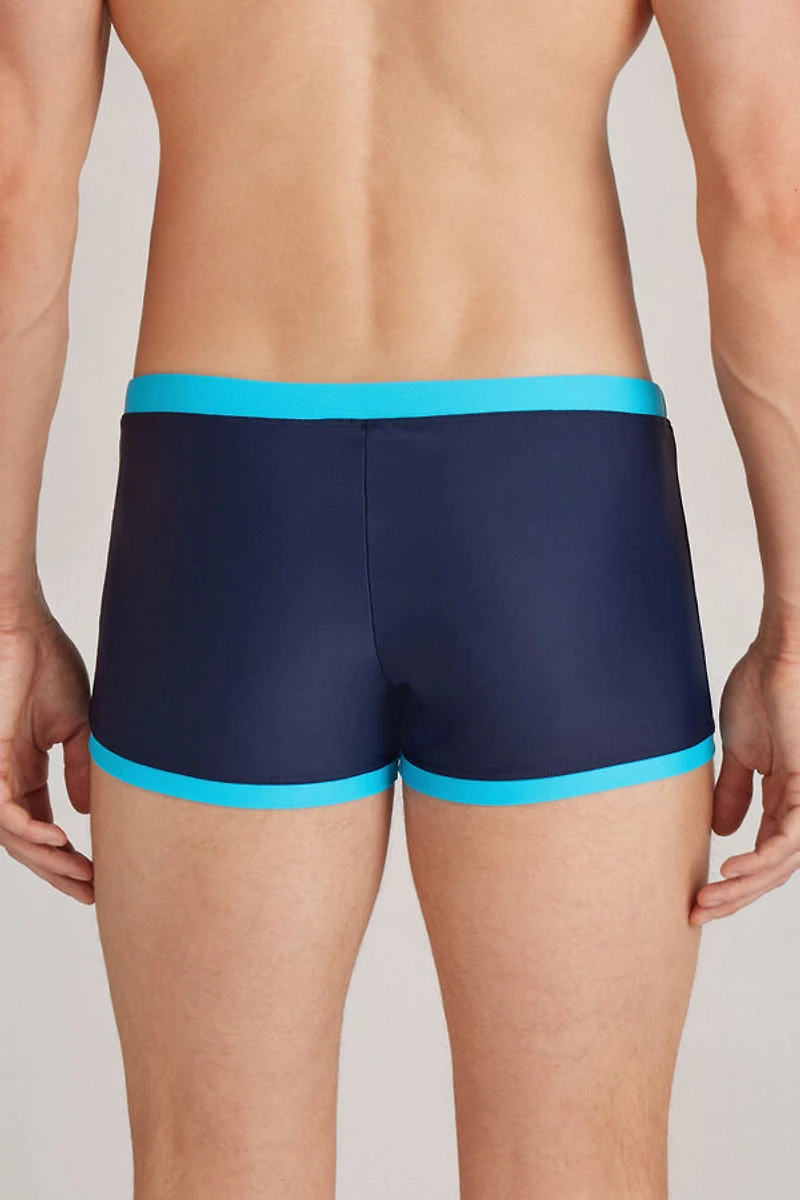 Contrast Trim Close Fit Swim Trunks